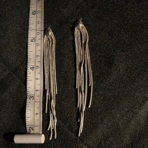 Silver Multi-Chain Dangle Earrings